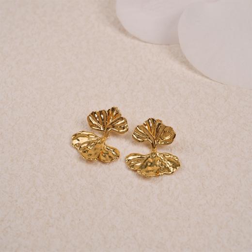 在途4周到｜Agapee-KYTHERA-金色 两片花瓣 耳环［法国设计师］ 商品图4