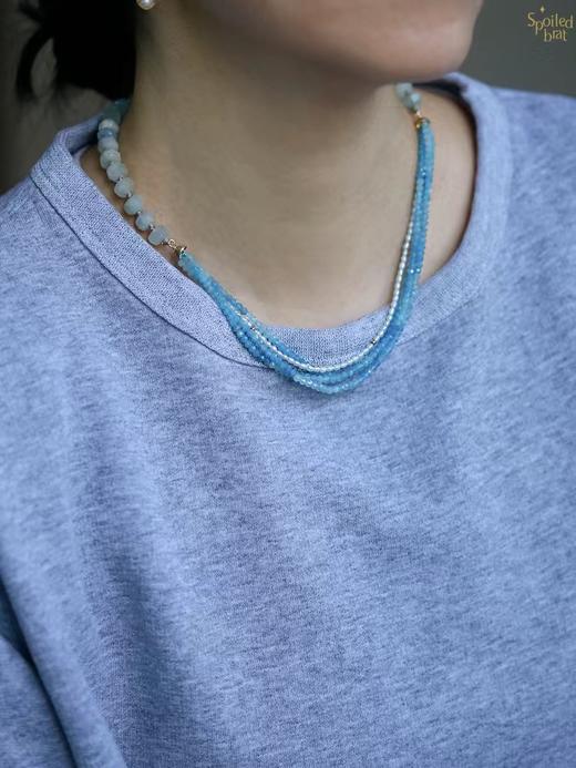 SpoiledBrat Jewelry海蓝宝多层项链 商品图5