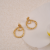 北京仓｜Agapee-KYTHERA-金色 两个圆环 锤纹 耳环［法国设计师］ 商品缩略图6