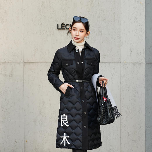 【特价不退换】【部分现货】良木礼长款鹅绒服(腰带）（D251102311） 商品图1