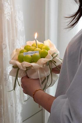 【青提花束蛋糕】叮当热卖蛋糕-鲜果奶油蛋糕