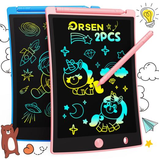 美国 ORSEN 8.5英寸LCD儿童手写板 多彩涂鸦绘画板 一键删除 商品图0