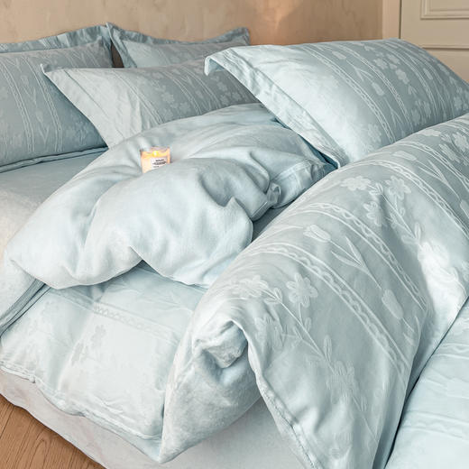 【换季出清】自然醒60支A版全棉加厚立体提花B版高克重牛奶绒四件套HS 商品图4