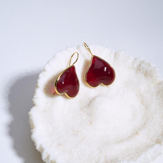 北京仓｜Loulou de la Falaise-Clover-勃垦第红 爱心 耳环［法国设计师］ 商品图2