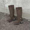 预售|Safiya/索菲娅2025波嬉风时尚通勤及膝尖头加绒复古高筒西部靴SFD4119M01 商品缩略图2