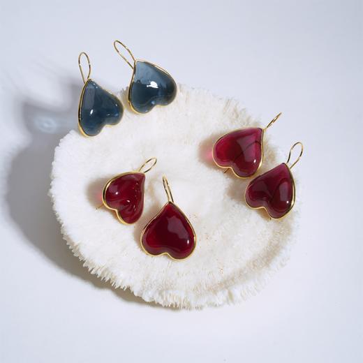 北京仓｜Loulou de la Falaise-Clover-水墨蓝 爱心水滴 耳环［法国设计师］ 商品图4