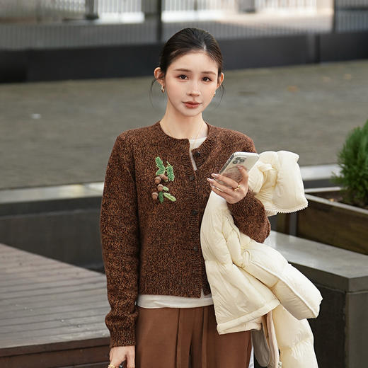 【特价不退换】【预售7天】良木礼山羊绒开衫（D251102230F） 商品图1