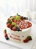 水果半月环+祝福语蛋糕（可改字）应季水果随机装饰 商品缩略图0