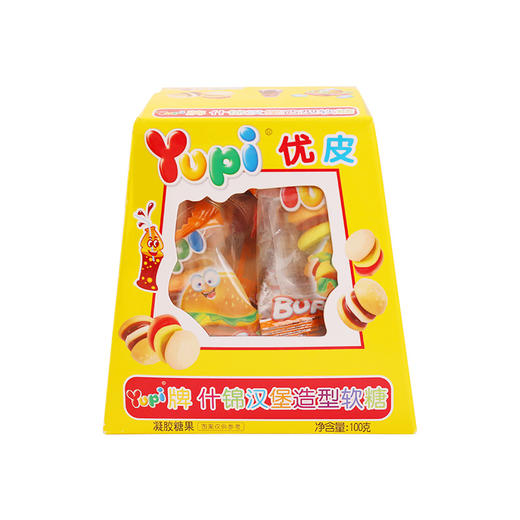 100g优皮什锦汉堡造型软糖 商品图0