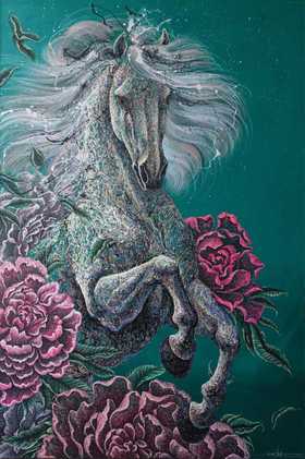 郭佳杰《林间白马》原作