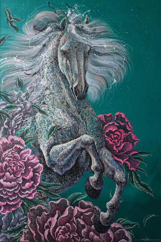 郭佳杰《林间白马》原作 商品图0