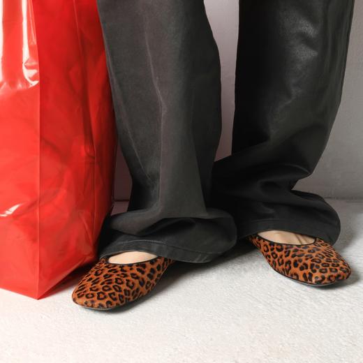 PRETTY RIVER马毛豹纹方头芭蕾鞋 商品图4