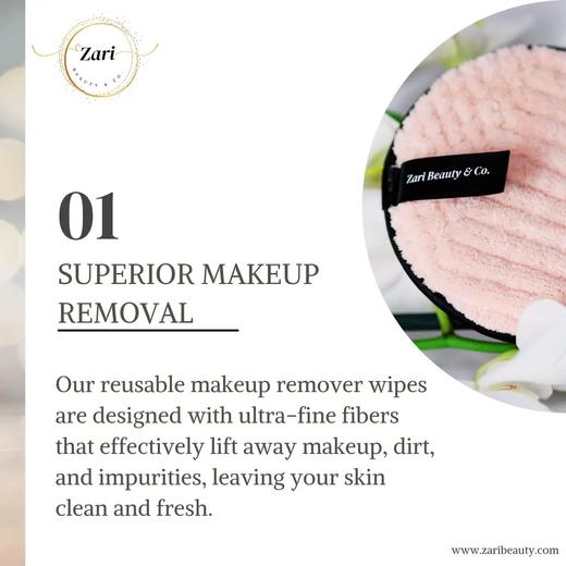 zari beauty&co. 超细纤维洗脸扑 卸妆工具 细腻柔软 一包两个 商品图1