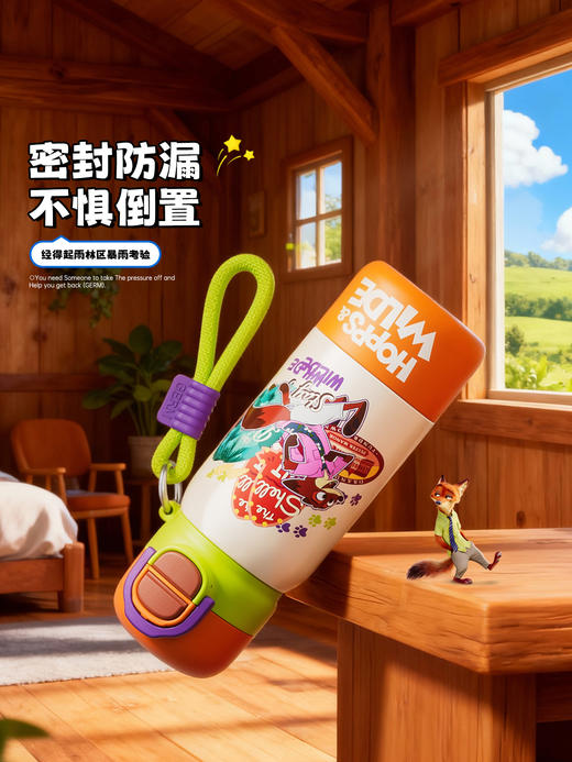 格米疯狂动物城趣享弹跳保温杯水杯朱迪蓝500ml 商品图4
