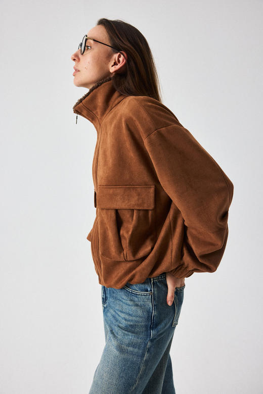 麂皮拉链外套 商品图0