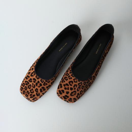 PRETTY RIVER马毛豹纹方头芭蕾鞋 商品图1
