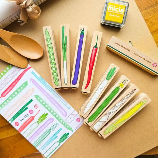 micia美日 开运蔬菜手帐印章套装 邮戳 中国吉祥祝福 商品图0