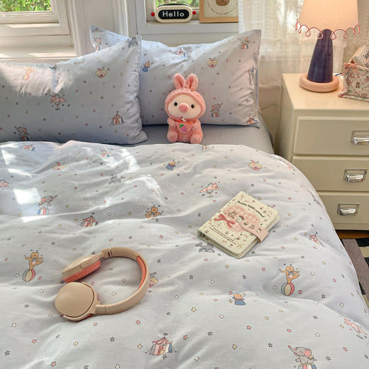 【春夏上新】自然醒INS卡通小清新A类全棉双层纱四件套NH185186 商品图7