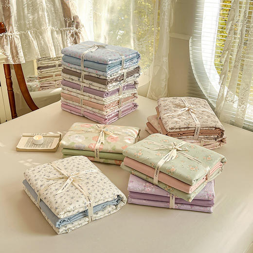 【春夏上新】自然醒INS卡通小清新A类全棉双层纱四件套NH185186 商品图1