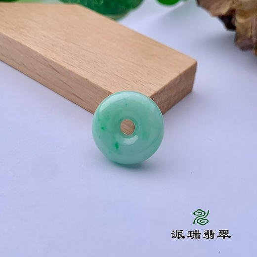 派瑞翡翠 翡翠平安扣 糯种 满绿 商品图0