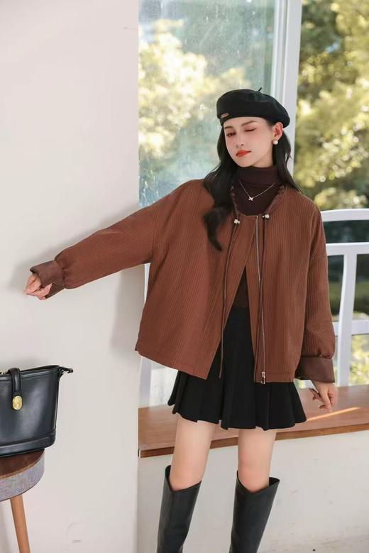 白鹅绒！绒子含量90%！肌理纹爆款百搭精致抽绳领口白鹅绒羽绒服-喜出 商品图1