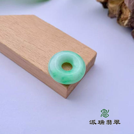 派瑞翡翠 翡翠平安扣吊坠 糯种 满绿 商品图2