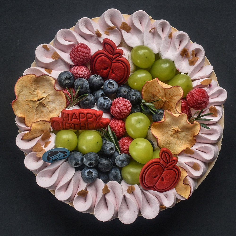 苹果树莓大红袍芝士蛋糕