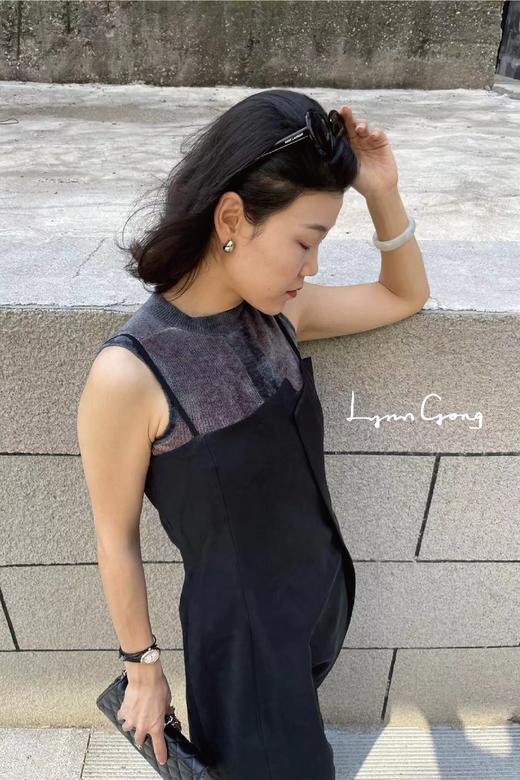 拼色针织背心 商品图0