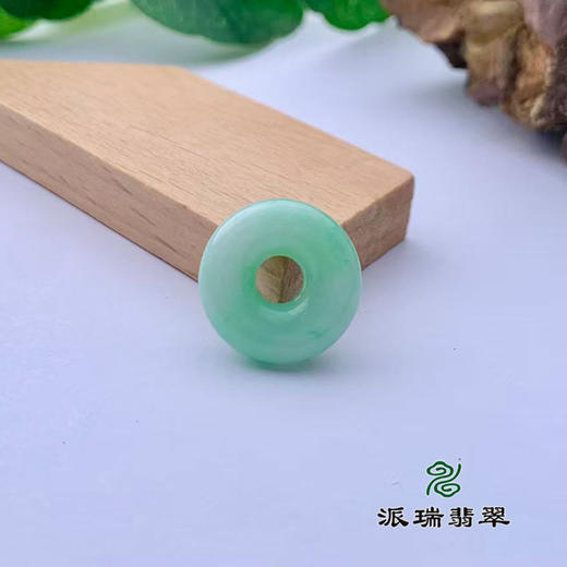 派瑞翡翠 翡翠平安扣吊坠 糯种 满绿 商品图3