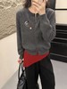 清了！清！不支持退货【自营】浣熊绒，比普通毛衣软和暖→系列慵懒风刺绣纽扣 设计感宽松开衫毛衣-喜出 商品缩略图2