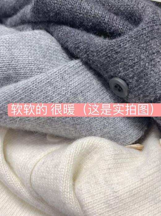 清了！清！不支持退货【自营】浣熊绒，比普通毛衣软和暖→系列慵懒风刺绣纽扣 设计感宽松开衫毛衣-喜出 商品图3
