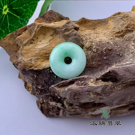 派瑞翡翠 翡翠平安扣吊坠 糯种 满绿 商品图3