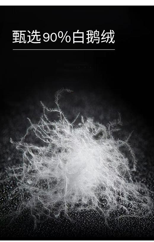 白鹅绒！绒子含量90%！肌理纹爆款百搭精致抽绳领口白鹅绒羽绒服-喜出 商品图3