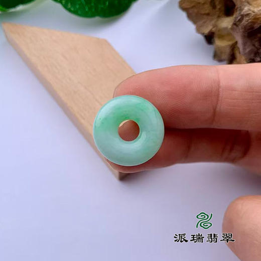 派瑞翡翠 翡翠平安扣吊坠 糯种 满绿 商品图3
