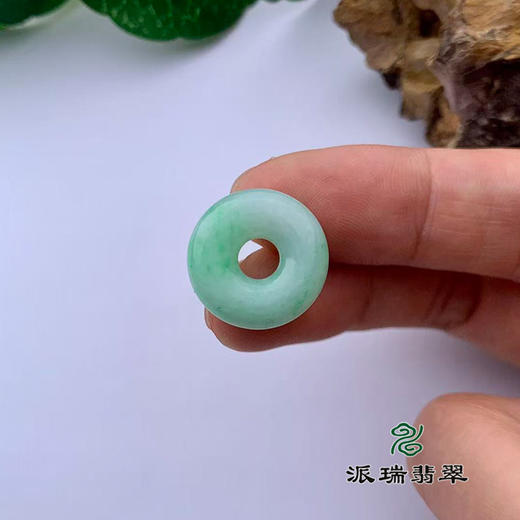 派瑞翡翠 翡翠平安扣吊坠 糯种 满绿 商品图4