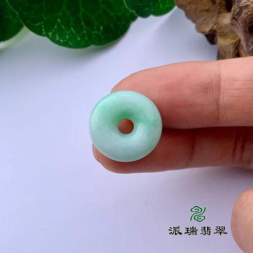 派瑞翡翠 翡翠平安扣吊坠 糯种 满绿 商品图1