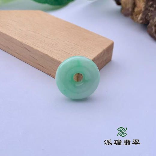 派瑞翡翠 翡翠平安扣吊坠 糯种 满绿 商品图2