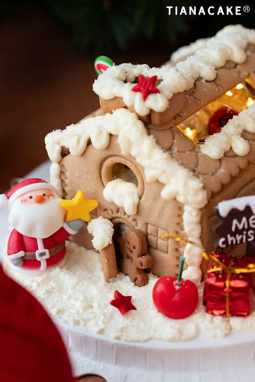 雪夜姜饼屋童话镇（五寸草莓巧克力蛋糕） 商品图2