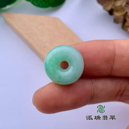 派瑞翡翠 翡翠平安扣吊坠 糯种 满绿 商品图2