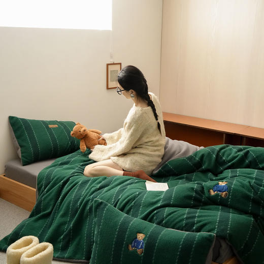 自然醒仿生羊咩绒布丁小熊四件套MT 商品图5