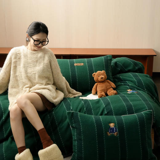 自然醒仿生羊咩绒布丁小熊四件套MT 商品图0