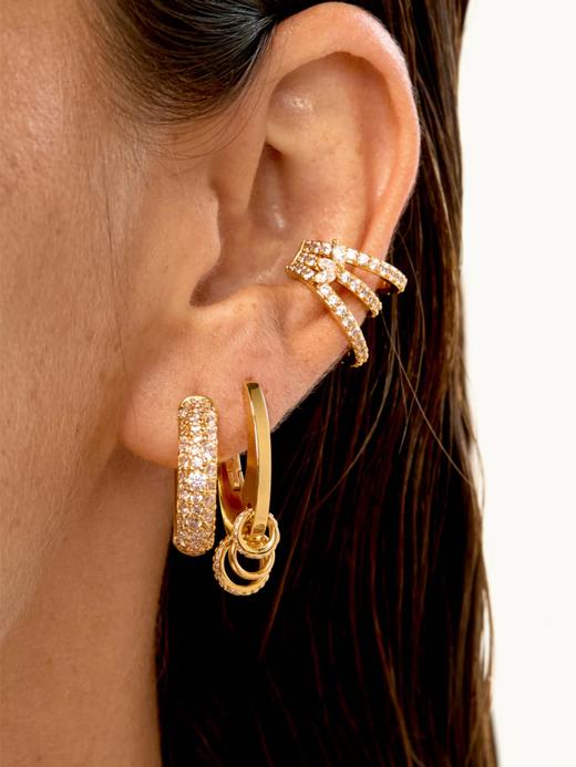 订购8周到｜MYA-BAY-CHAMPAGNE-香槟金色 锆石 耳环［比利时设计师］ 商品图1