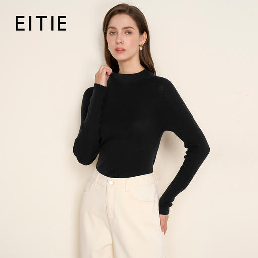 【精纺羊毛针织衫】EITIE爱特爱舒适打底半高领显瘦秋季新款C2501806 商品图2
