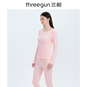 【社群专享】Threegun三枪 【舒肤厚棉】圆领女士保暖内衣套装-23794D011