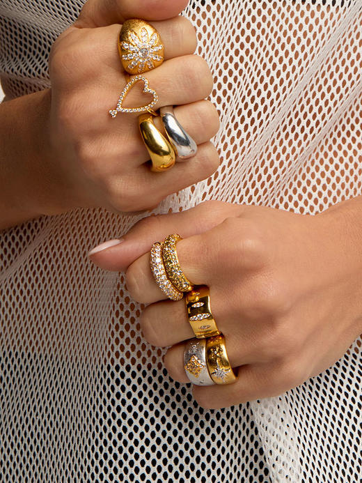 订购8周到｜MYA-BAY-CHAMPAGNE-香槟金色 锆石 戒指［比利时设计师］ 商品图1