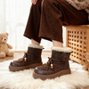 西村名物2025年冬季新款厚底防滑厚绒绑带饱满圆通毛绒内里雪地靴毛毛鞋T25DS40041 商品缩略图5