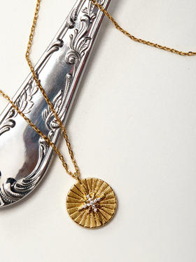 订购8周到｜MYA-BAY-DIWALI SKY-排灯节 金色 吊坠 项链［比利时设计师］