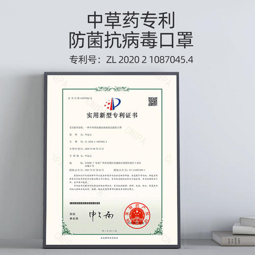 中草药专利防菌抗病毒口罩 商品图1