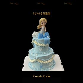 冰雪魔法落于舌尖✨ 艾莎公主限定「蓝调双层蛋糕」