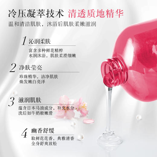 日本进口蝶印马油珍珠精华沐浴露600mL 商品图1